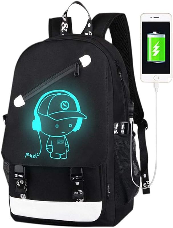 Mochila FLYMEI Fluorescente – Preto Anime