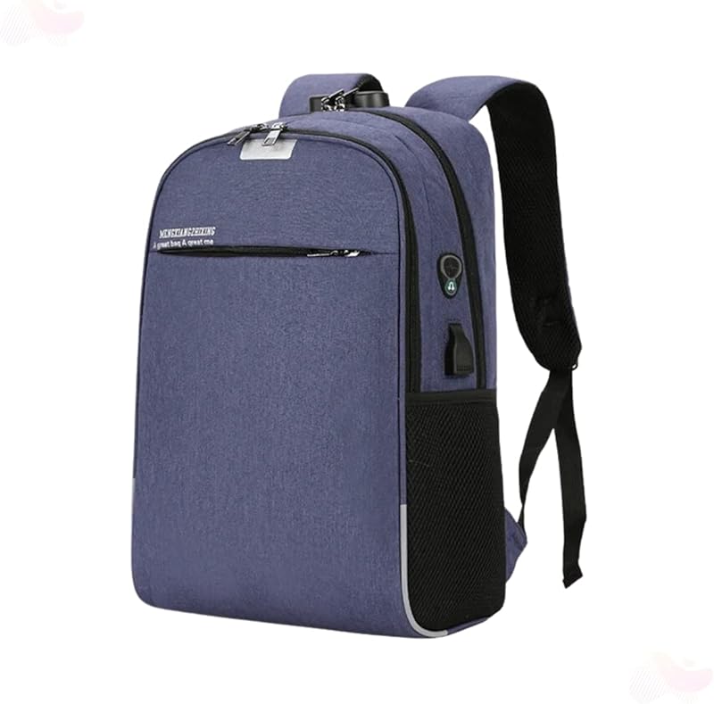 Mochila Masculina Cadeado Anti Furto Roubo Notebook com Cabo Usb Cadeado e Senha
