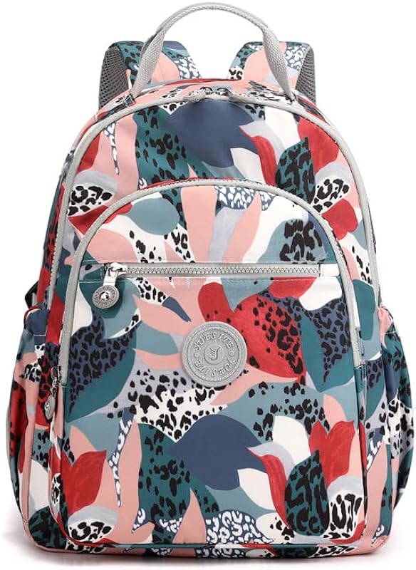 Mochila Feminina 2022 Novo Padrão de Nylon Mochila de Grande Capacidade Mochila Feminina Casual para Estudantes do Ensino Médio