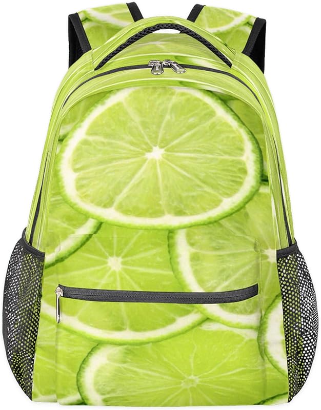 Mochilas de limão para mulheres e homens, mochila escolar de frutas limão para meninos e meninas adolescentes, mochilas para laptop para faculdade, mochila de viagem à prova d’água mochila para caminhada, Multicor, Medium