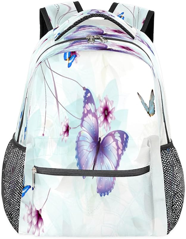 Mochilas para adolescentes meninas meninos flor animal borboleta mochila de viagem para mulheres homens bolsas de livros mochilas universitárias para escola, trabalho laptop mochilas resistentes à água mochila para caminhadas, Multicor, Medium