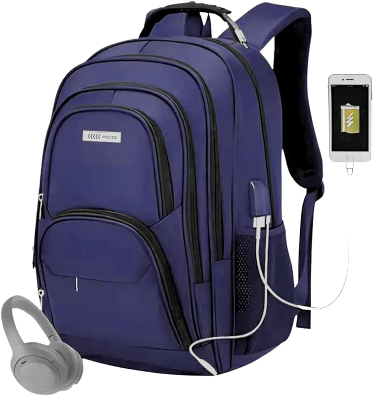 Mochila Masculina Executiva Notebook 15.6 16 17 Polegadas Cor: Azul