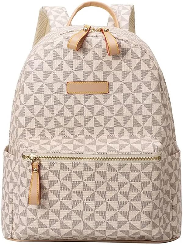 Mochila HIPGCC Mochila feminina com estampa xadrez casual viagens de negócios