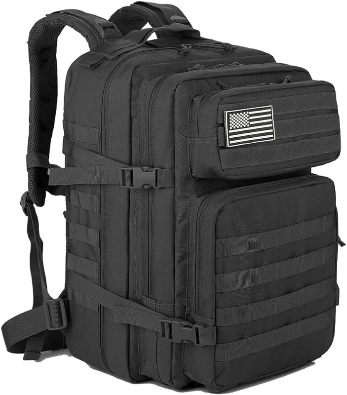 Mochila tática militar, 45 litros, sistema Molle, mochila de grande capacidade para uso militar, mochila de emergência de 3 dias para caça, caminhadas, acampamentos e atividade ao ar livre