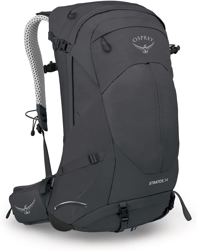 Mochila masculina para caminhada Osprey Stratos 34, cinza Tunnel Vision