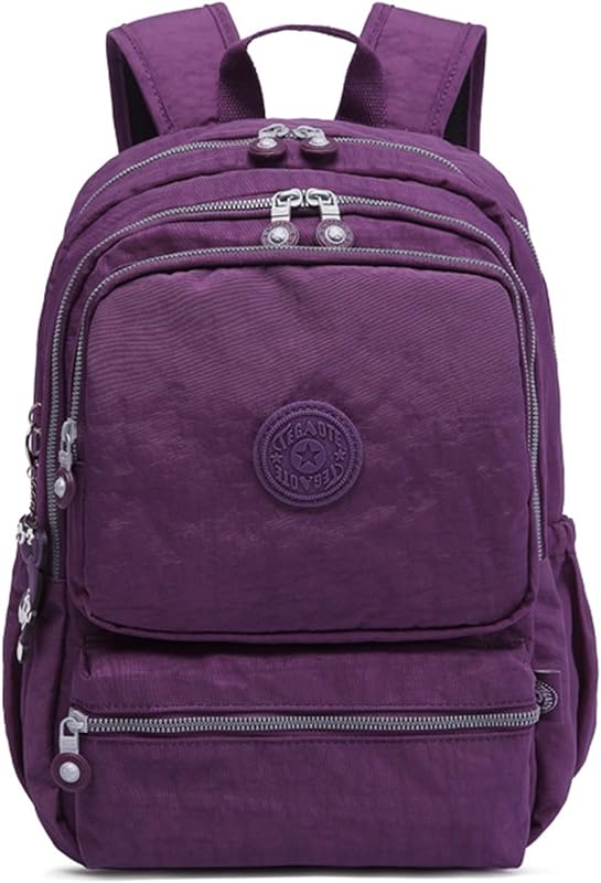 Mochila Pequeno Bolsa Simple Leve Fofa Feminina Nylon Impermeável Escolar Casual Viagem Trabalho Fashion Roxo