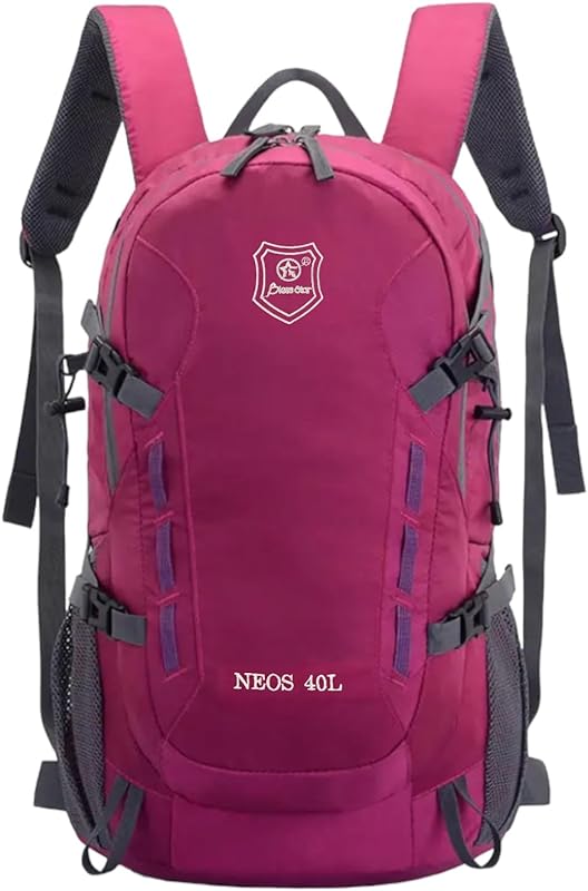 Mochila Viagem Caminhada Trekking Acampamento Resistente 40L Cor:Rosa Fúcsia