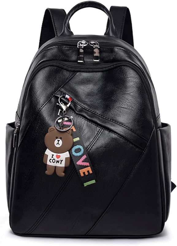 Mochila preta grande, bolsa mochila feminina mochila de couro feminina