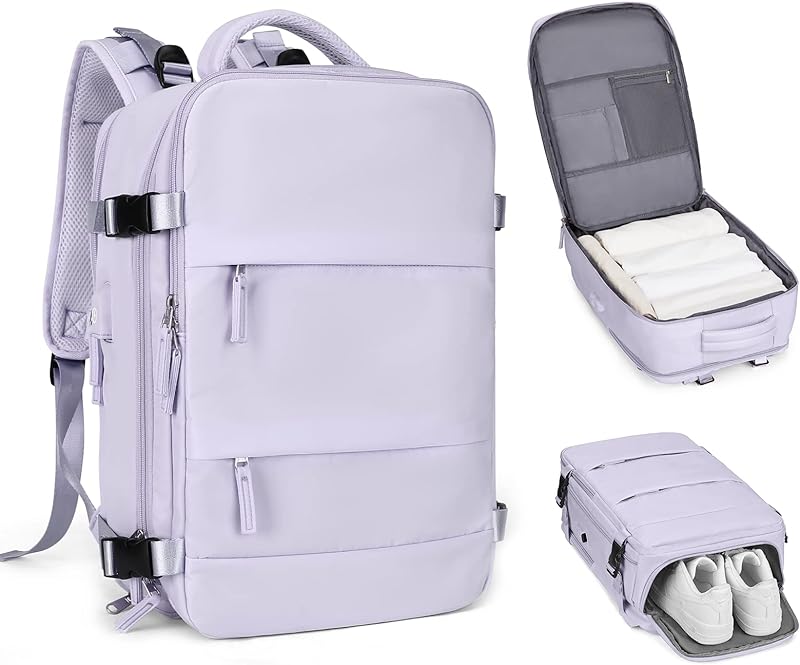 Mochila casual de viagem, Roxo – grande