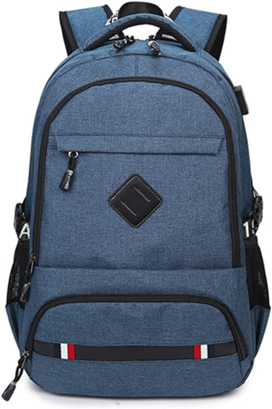 Mochila Escolar Juvenil Masculino, Mochila Masculina Impermeável Reforçada Executiva Escola Trabalho Viagens Mochila Casual com porta de carregamento USB