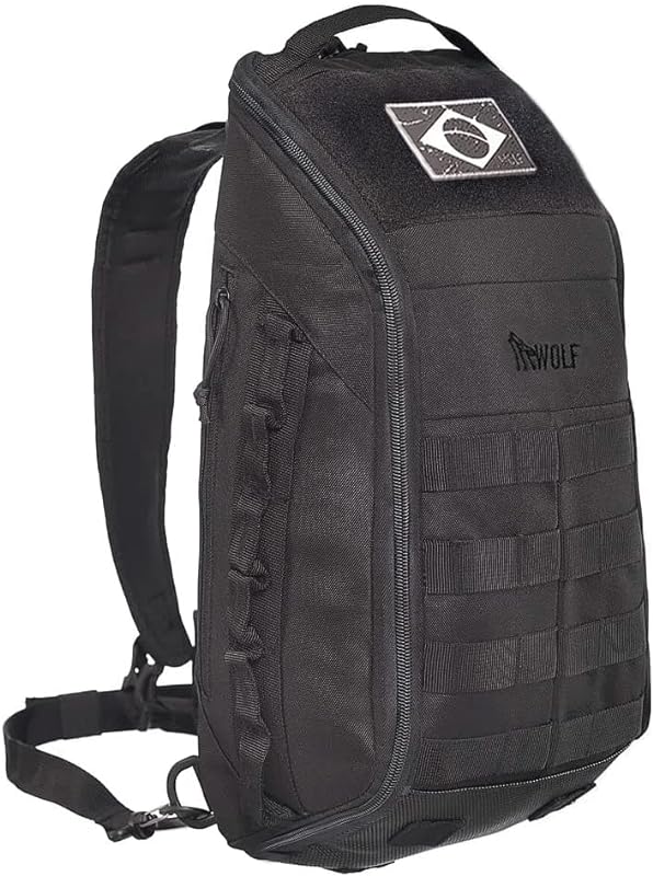 Mochila Transversal Wolf Attack 9mm Preta