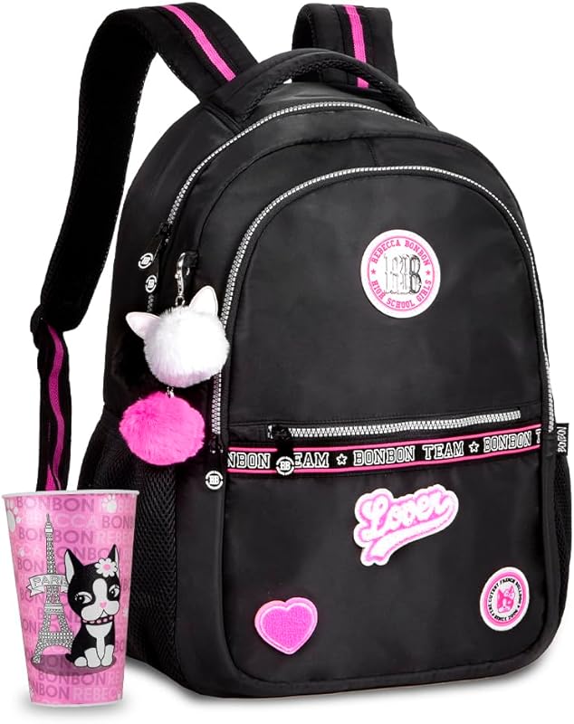 Mochila Feminina Rebecca Bonbon College Infantil Escolar Menina RB Com Copo 550 Mls