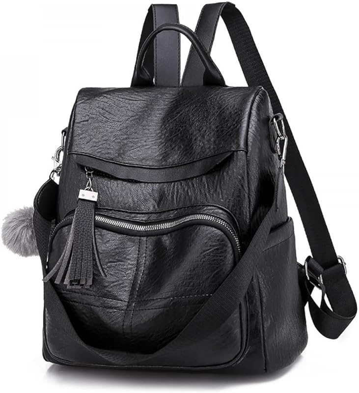 LuckyWin Bolsa Mochila para Mulher, Mochila Feminina Moda Anti-roubo de Couro PU Conversível