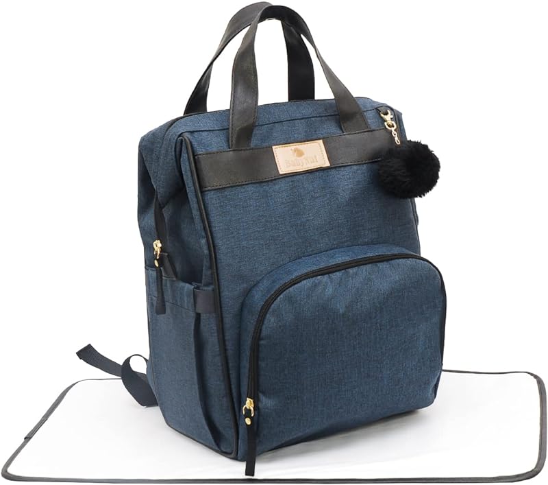 Mochila Baby Nut Versátil Mescla Marinho Mochila Baby Nut Versátil Mescla Marinho