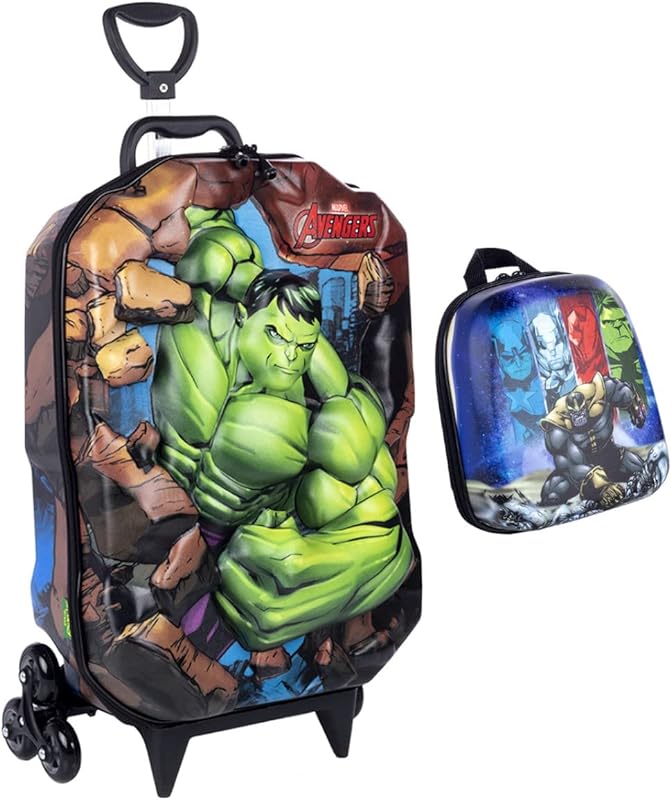 Mochila Com Rodinha, Maxtoy, Hulk