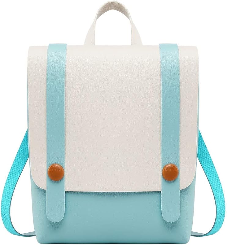 Mochila feminina Rakkiss com costura de cor pura, mini bolso portátil, bolsa de viagem, bolsa com fivela de corda Mochila feminina Rakkiss com costura de cor pura, mini bolso portátil, bolsa de viagem, bolsa com fivela de corda