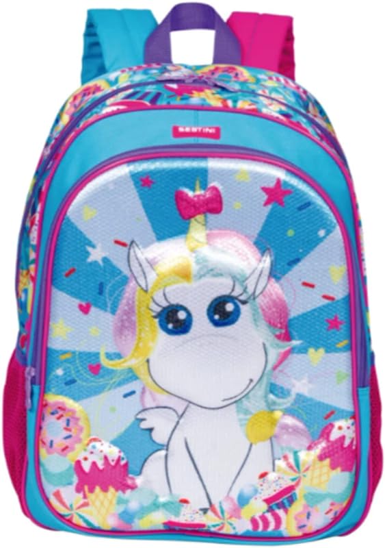 Mochila Infantil Unicórnio Costas, Grande, Sestini