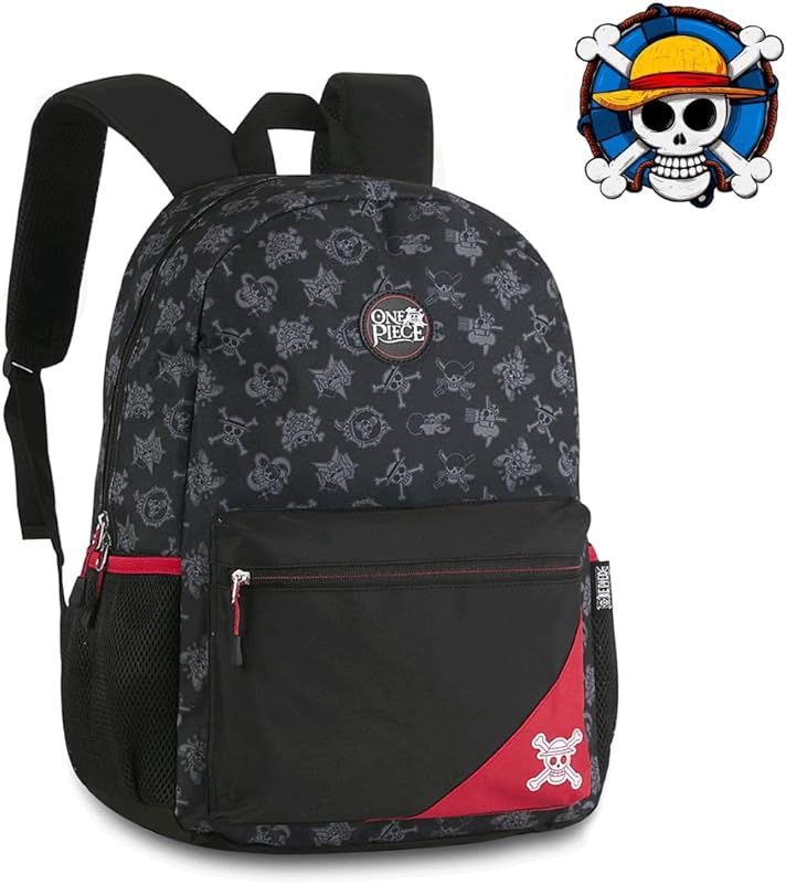 Mochila De Costas Escolar Oficial One Piece Estampada Preta – Clio Style Mochila De Costas Escolar Oficial One Piece Estampada Preta – Clio Style