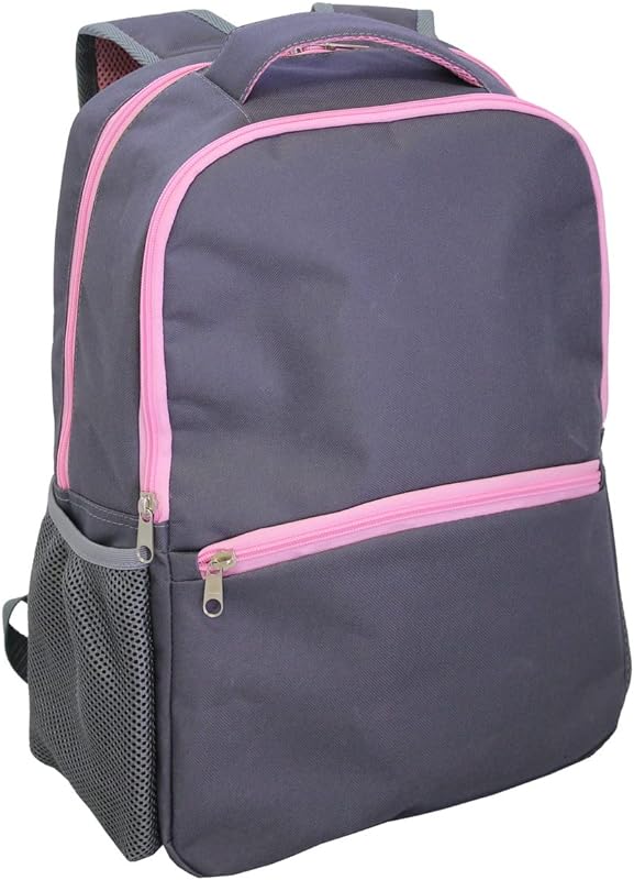 Mochila LS Bolsas para Notebook 15.6 Rosa e Cinza 5 divisões – MN4208