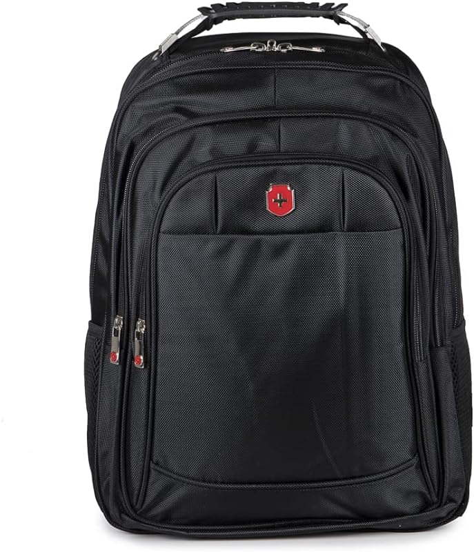 Mochila Para Notebook Executiva SWISSLAND SL04001 em Poliéster Nobre com Cabo de Aço 18″ Preta