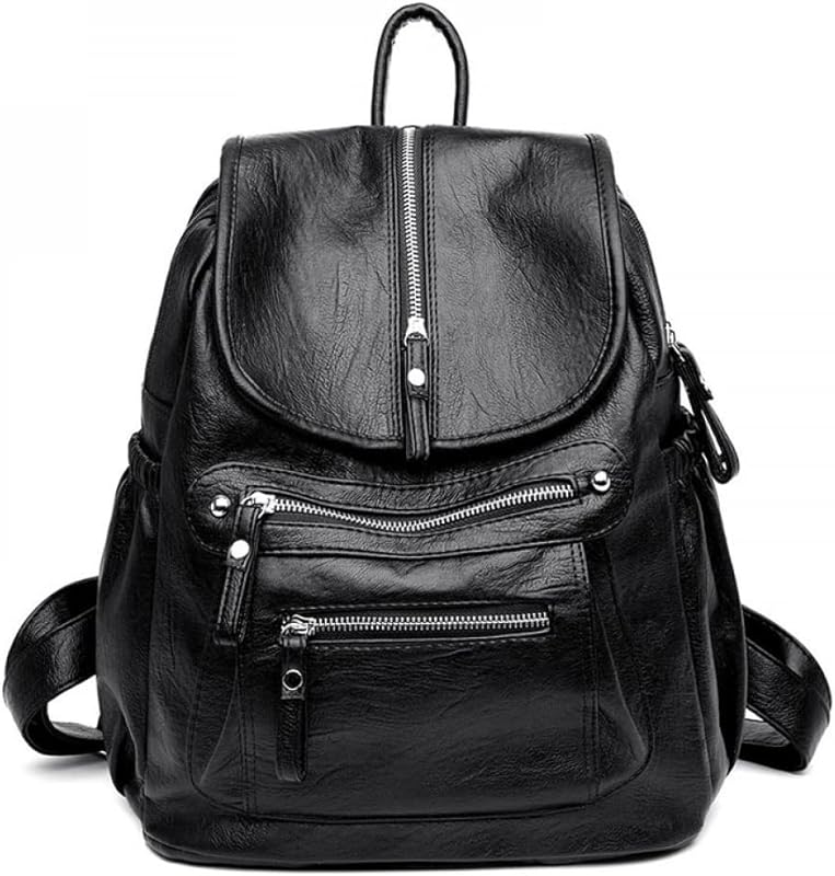 Mochila Feminina Couro Macio Modelo Vintage Versátil mochila feminina couro pequena Pode segurar o tablet à prova d’água, beira-mar, parque, compras, hospital,Tipo de balde