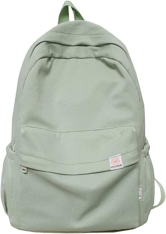 Linda mochila estética para escola, universitária, cor lisa, mochila clássica, mochila escolar para mulheres