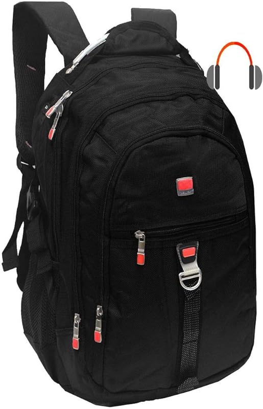 Mochila Notebook Cabo De Aço Grande Impermeável Masculina Feminina Costa Acolchoada Saída Fone De Ouvido Original Denlex