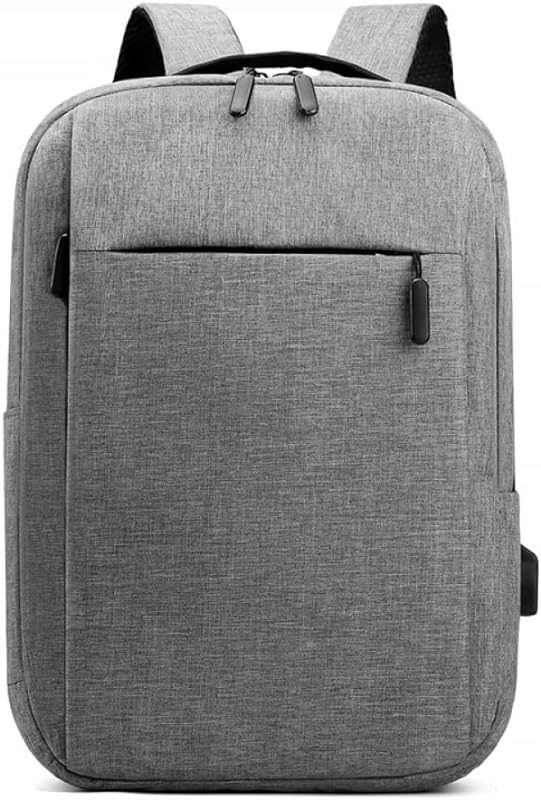 NUTOT E243 mochila de estudante de negócios bolsa notebook impermeável e resistente ao desgaste USB externo pode conter um laptop fino e leve de 15,6 polegadas (cinza)