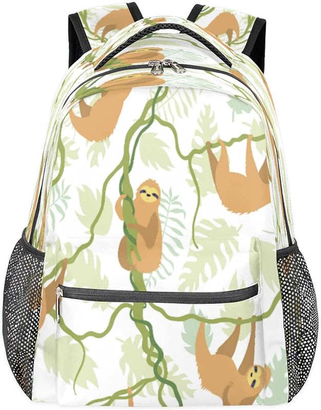 Mochilas preguiça preguiçosa para mulheres homens, mochila escolar de folha de rattan para meninos e meninas adolescentes, mochilas para laptop para faculdade, mochila de viagem à prova d’água mochila para caminhada, Multicor, Medium