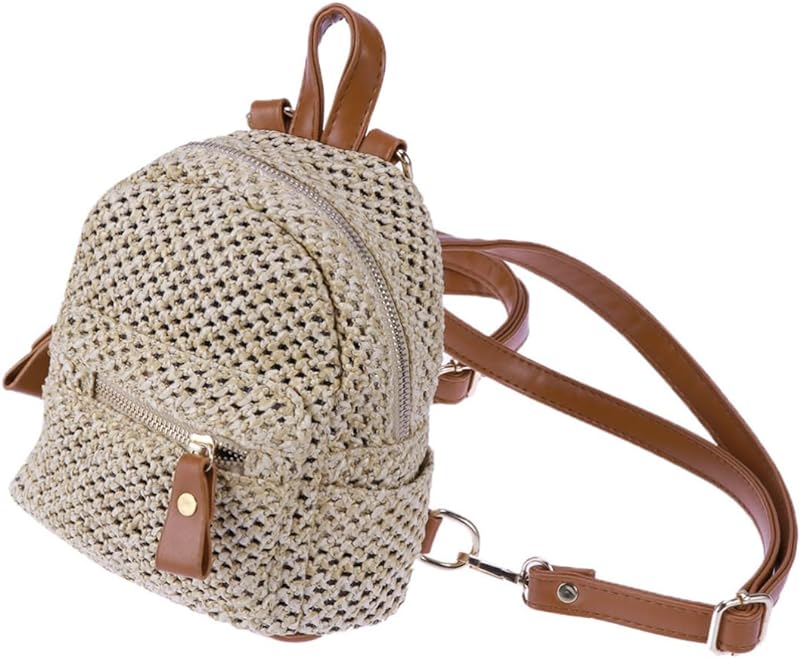 Mochila Elegante Mochila Para Mulheres Mochila Para Viagem Mini Mochila Feminina Bolsa De Escola Bolsa De Viagem Feminina Mochila Feminina Para Tecer Bolsa De Tecido Marrom