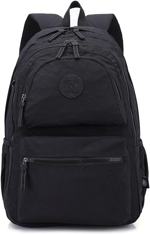 Mochila Escolar Fofa Feminina Impermeável Viagem Trabalho Moda Mochilas para Notebook 15,6 Polegadas Moderna Leve Casual Preto