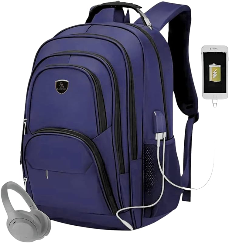 Mochila Para Notebook Feminina Grande Resistente Executiva Cor: Azul