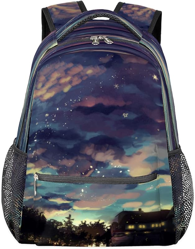 Mochilas femininas para laptop e negócios, mochila escolar para estudantes com alça de ombro ajustável, mochila casual para viagem, acampamento, para mulheres e homens, Multicor, Large, Mochilas Daypack