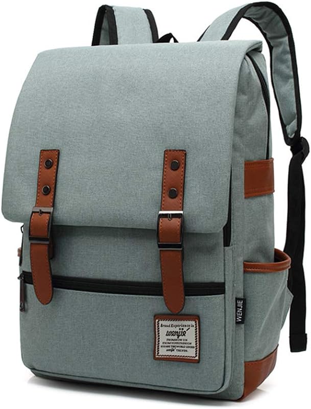 Mochila vintage de lona para viagem, mochila de passeio para trilhas, acampamento, escola, para mulheres e homens (vermelha)