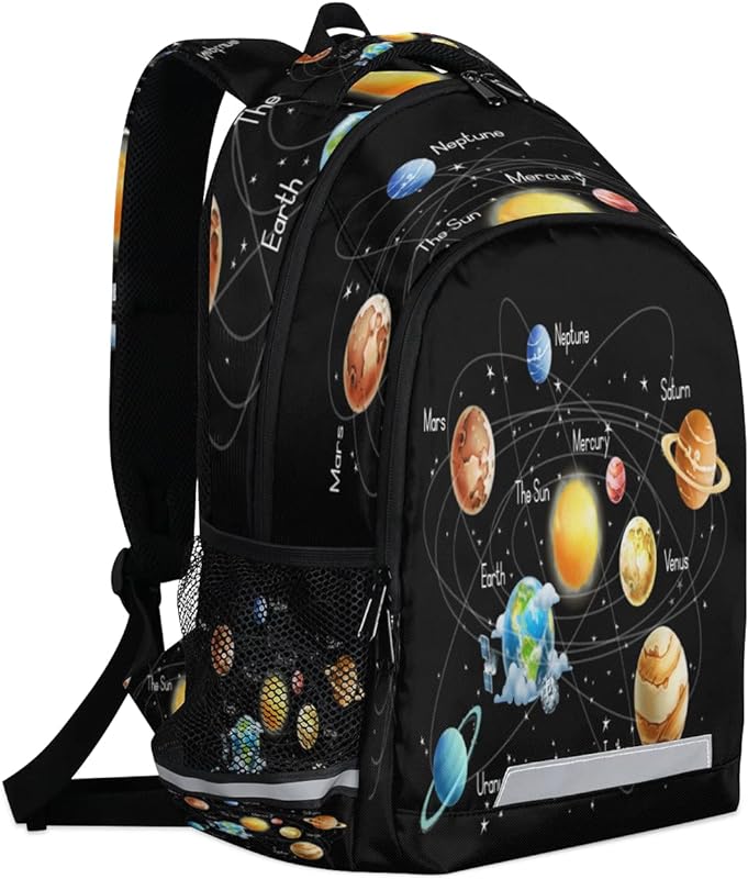 GzLeyigou Mochila planeta do sistema solar universo para meninos e meninas, mochila escolar infantil, mochila escolar infantil, mochila casual para estudantes universitários bolsas de viagem, Multi