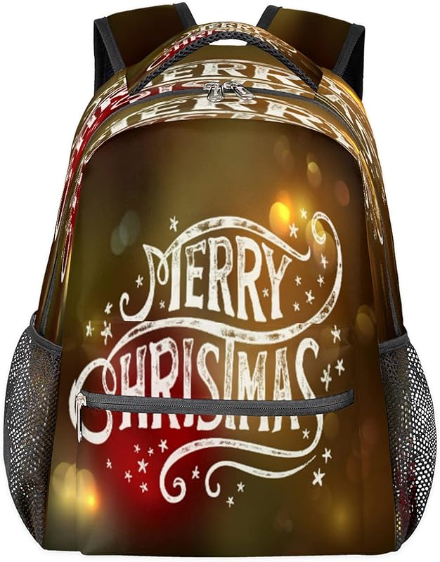 Mochilas de Natal para mulheres e homens, mochila escolar de ano novo para meninos e meninas adolescentes, mochilas para laptop para faculdade de trabalho, mochila de viagem à prova d’água mochila para livros para caminhadas, Multi