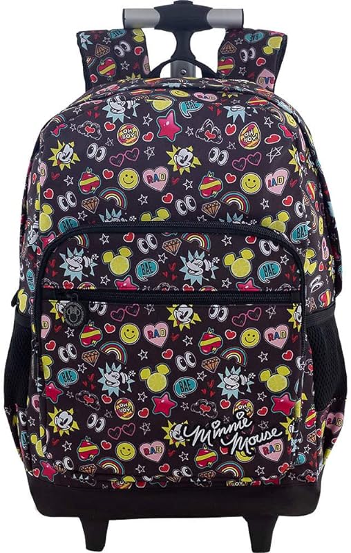 Mochila Xeryus Com Rodas Alças Minnie College Estampado