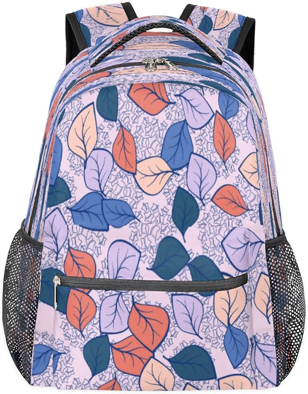 Mochilas para adolescentes meninas meninos folhas de outono mochila de viagem para mulheres homens, bolsas de livros de outono mochilas universitárias para escola, mochilas para laptop de trabalho, mochila resistente à água para caminhadas, Multicor, Medium