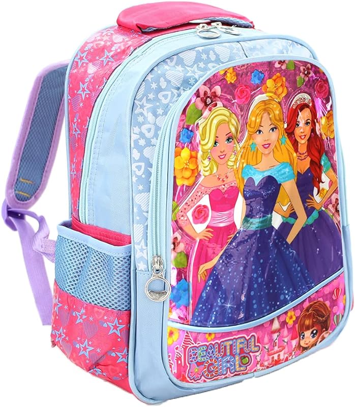 Mochila Escolar Infantil Feminina De Princesas E Fadas