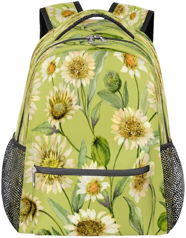 Mochilas para adolescentes, meninas, meninos, girassol, mochila de viagem para mulheres e homens, bolsas para livros de verão, mochilas para faculdade, mochilas para laptop de trabalho, mochila resistente à água para caminhadas, Multicor, Medium