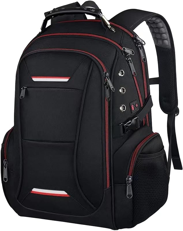 Mochila Masculina Impermeável Grande Mochilas Reforçada casual multifuncionais Antifurto com Trava e Código para Notebooks de Até 15.6 Polegadas Premium Com 40 Litros Universitária Backpack,Preto
