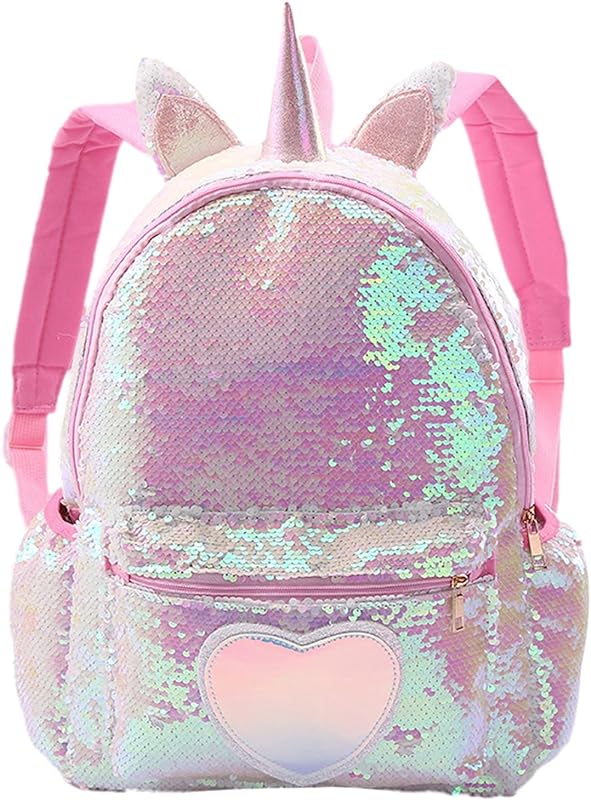 Mochilas Para Meninas, Bolsa Escolar De Lantejoulas Arco-íris Fofa Casual, Mochila Unicórnio De Grande Capacidade Para Meninas Bolsa Escola Arco-íris