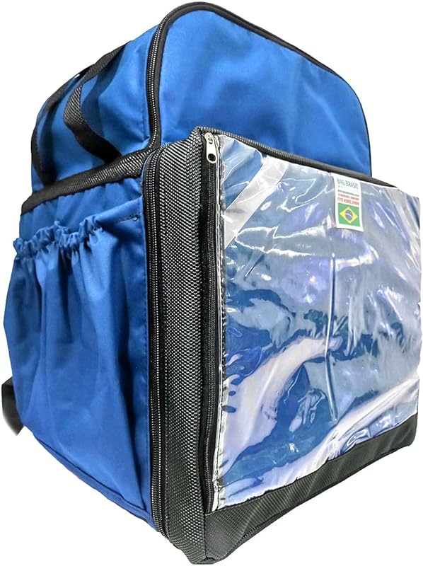Mochila Bag Térmica Para Delivery de Pizza Reforçada Com Isopor Laminado – Azul