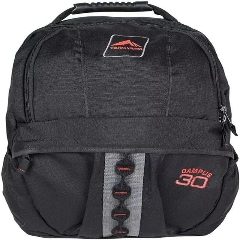 1330 – MOCHILA CAMPUS 30 – PRETO COM CINZA