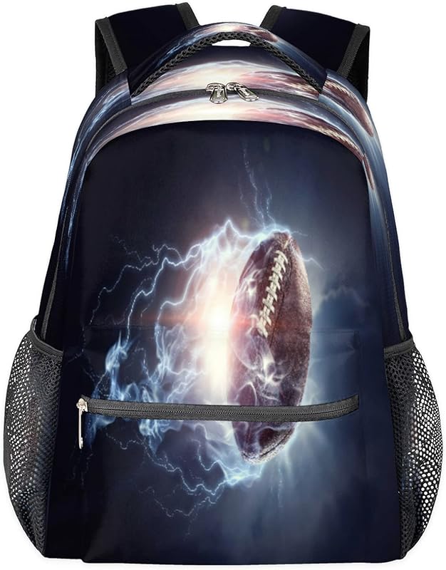 Mochilas de futebol americano para mulheres e homens, mochila escolar de bola de rúgbi para meninos e meninas adolescentes, mochilas para laptop para faculdade, mochila de viagem à prova d’água mochila para livros para caminhadas, Multi