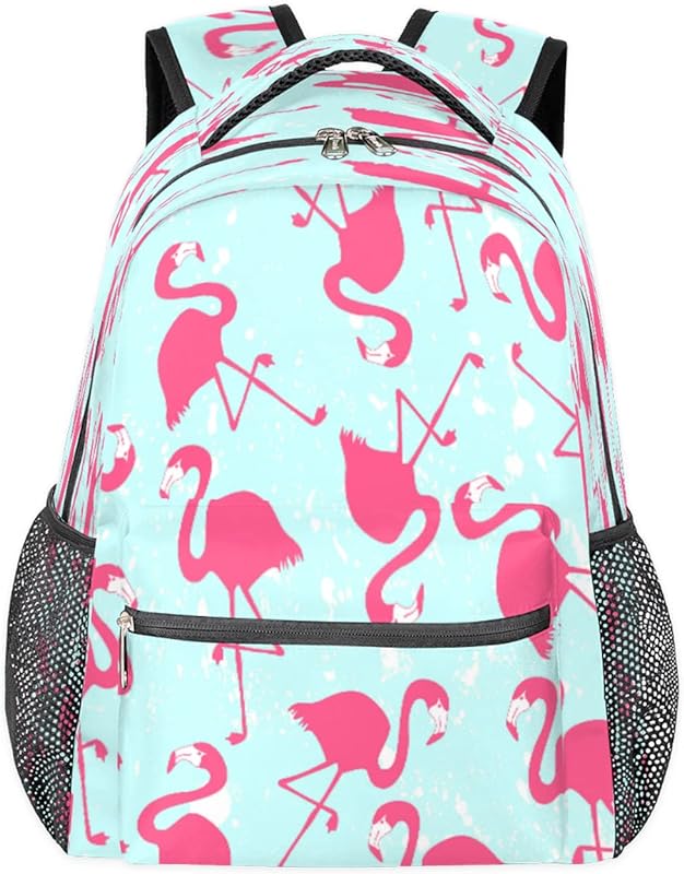 Mochilas de flamingo para mulheres homens, mochila escolar de animais tropicais para meninos e meninas adolescentes, mochilas para laptop para faculdade de trabalho, mochila de viagem à prova d’água mochila para livros para caminhadas, Multicor, Medium