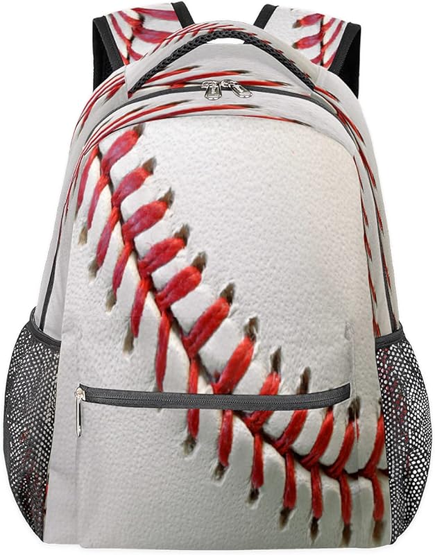 Mochilas de beisebol 3D com costura para mulheres, mochilas para laptop para negócios, mochila escolar para estudantes com alça de ombro ajustável, mochila casual para viagens e acampamento, para mulheres e homens, Multicor, Large, Mochilas Daypack