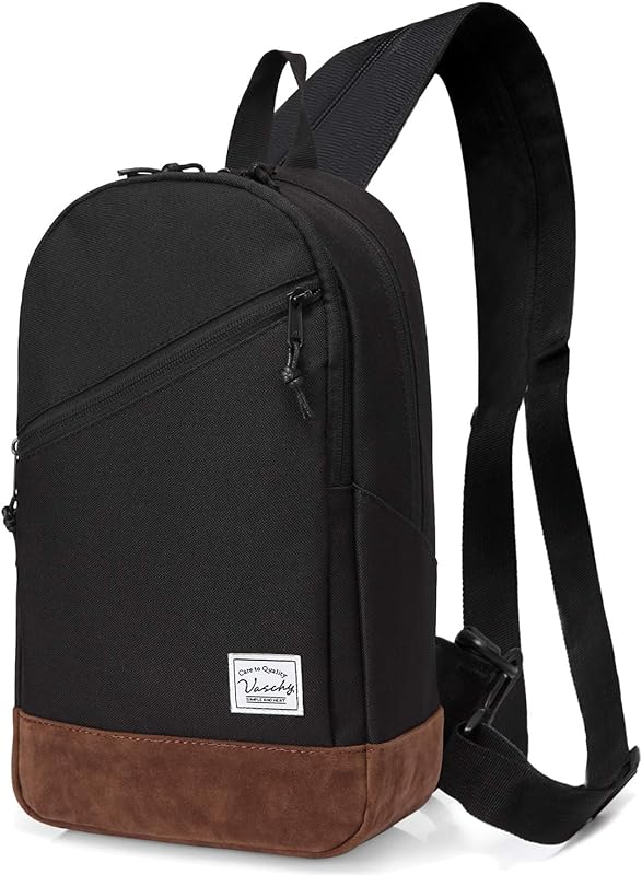 Saco de Estilingue, VASCHY Mochila Mini Mochila Peitoral Mochila Transversal Duas Maneiras de Carregar Mochila Peito Ajustável Conversível Pequena