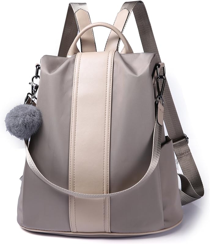 Mochila feminina à prova d’água de nylon antirroubo, bolsa de ombro leve Mochila feminina à prova d’água de nylon antirroubo, bolsa de ombro leve