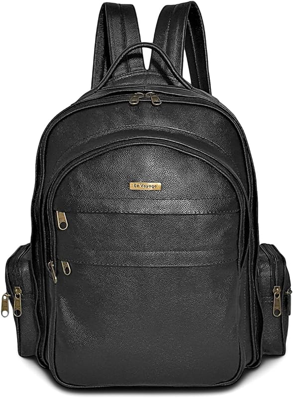 Mochila Grande De Couro Legítimo Para Notebook E Viagem Cor:Preto Mochila Grande De Couro Legítimo Para Notebook E Viagem Cor:Preto